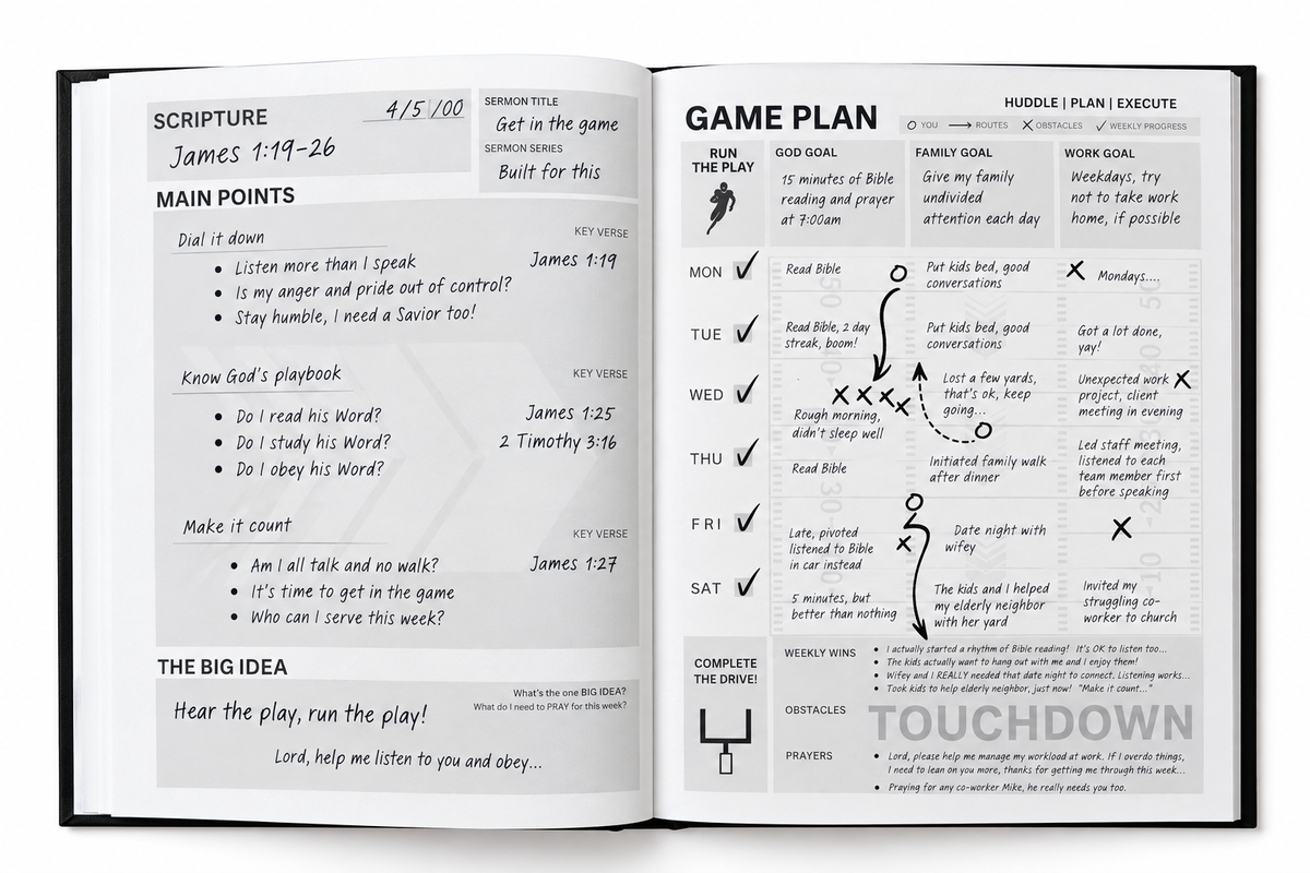 Game Planned - Sermon Notes & Weekly Faith Planner